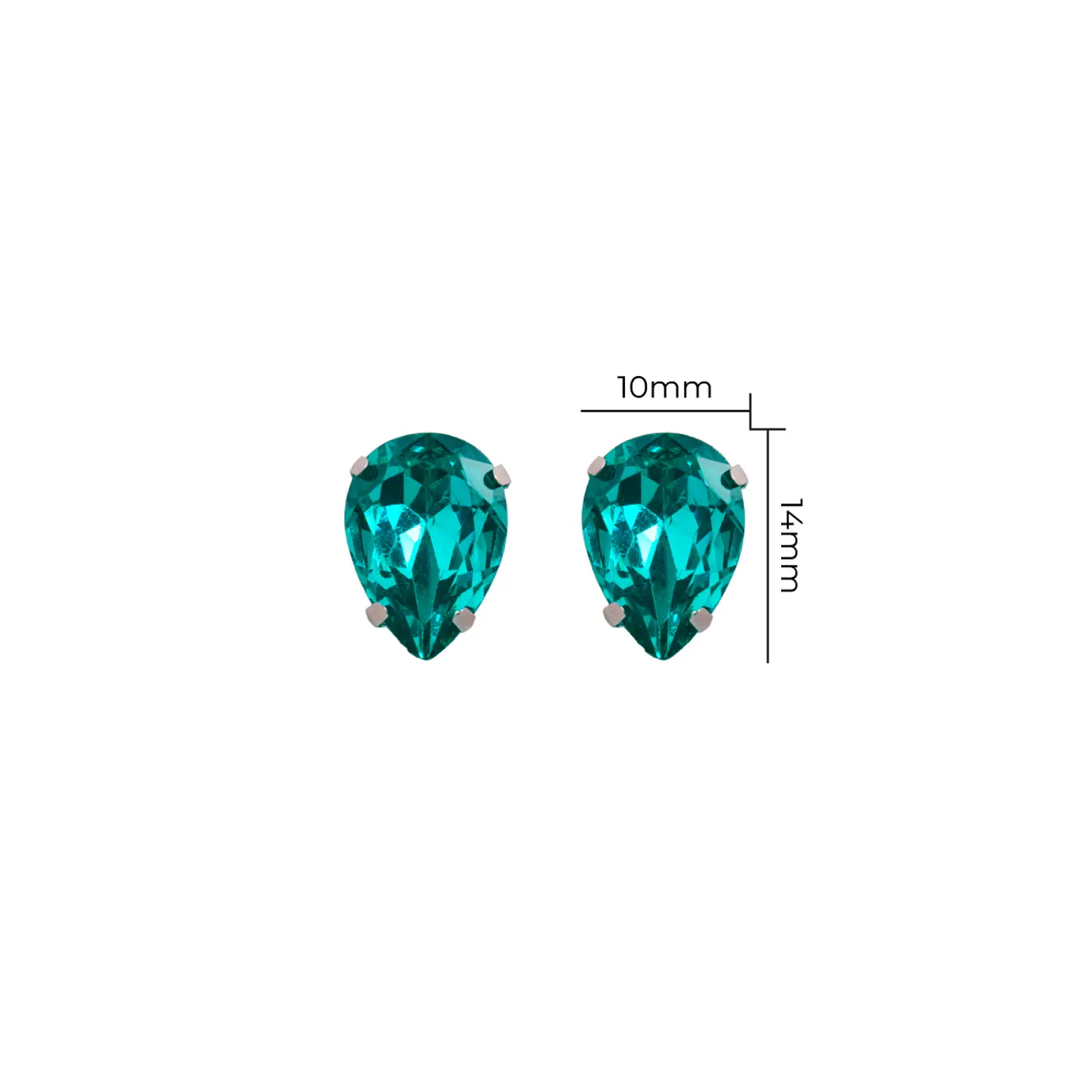 Strass Gota 10x14mm Turquesa 1