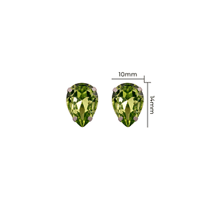 Strass Gota 10x14mm Verde