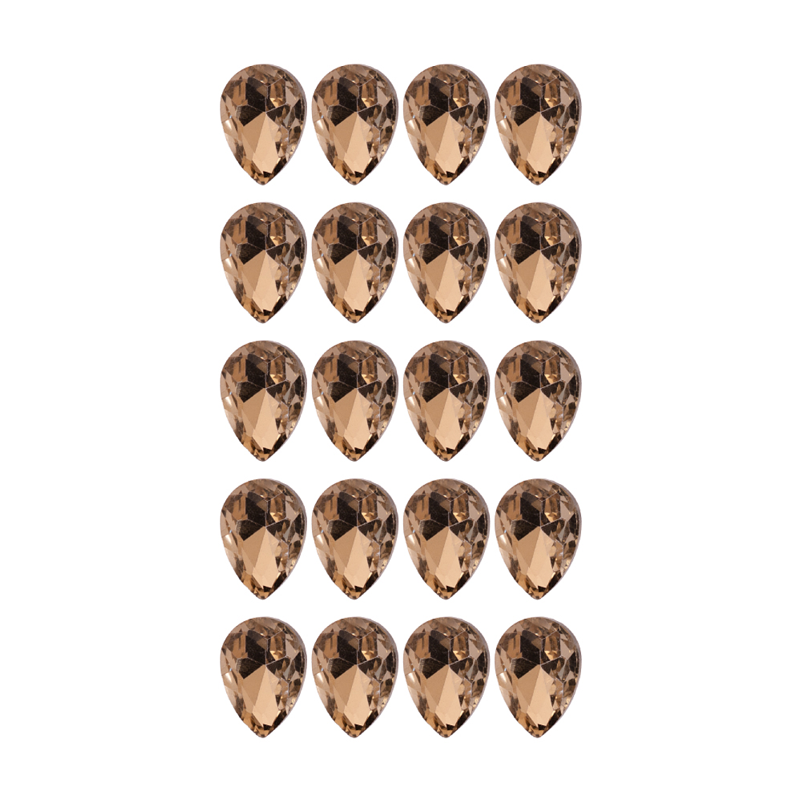 Strass Gota 10x14mm Dorado 2