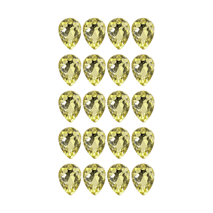 Strass Gota 10x14mm Amarillo Claro