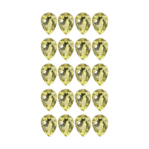 Strass Gota 10x14mm Amarillo Claro