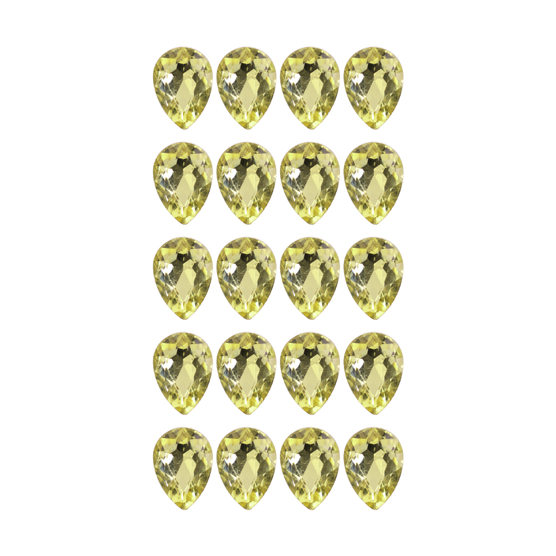 Strass Gota 10x14mm Amarillo Claro 2