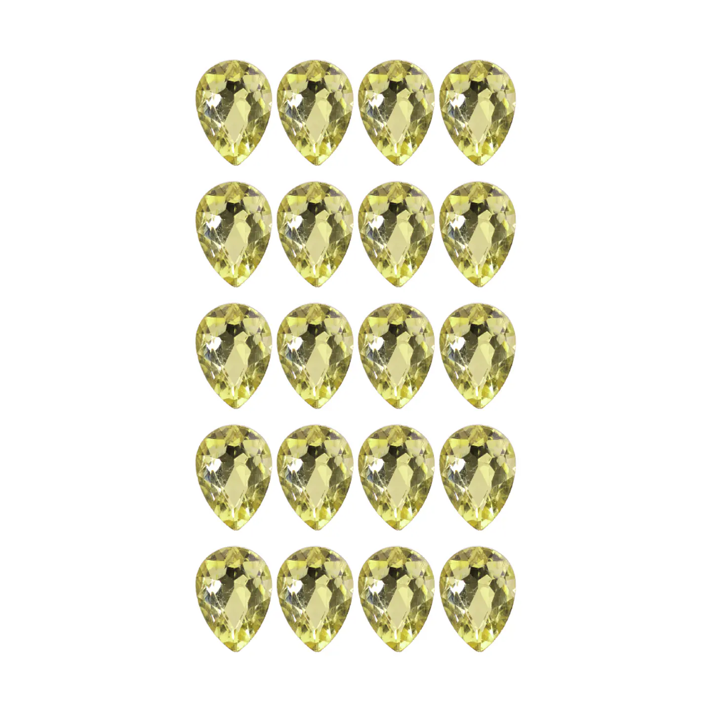 Strass Gota 10x14mm Amarillo Claro 2