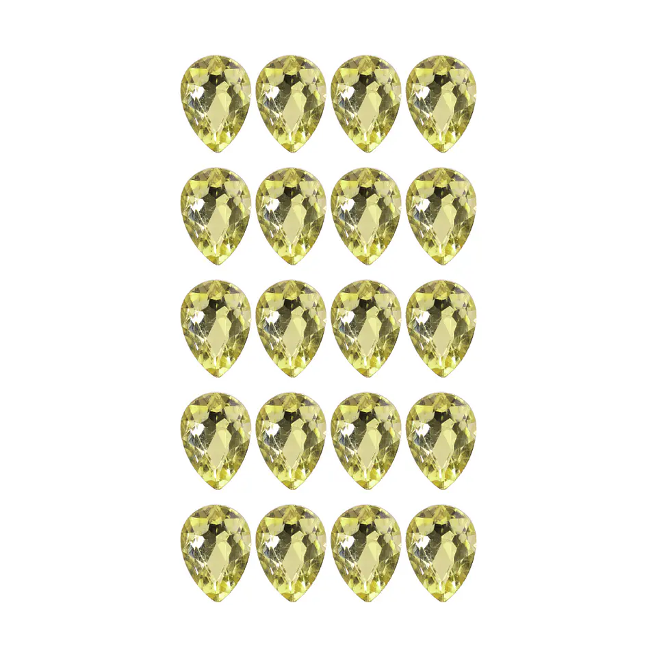 Strass Gota 10x14mm Amarillo Claro 2