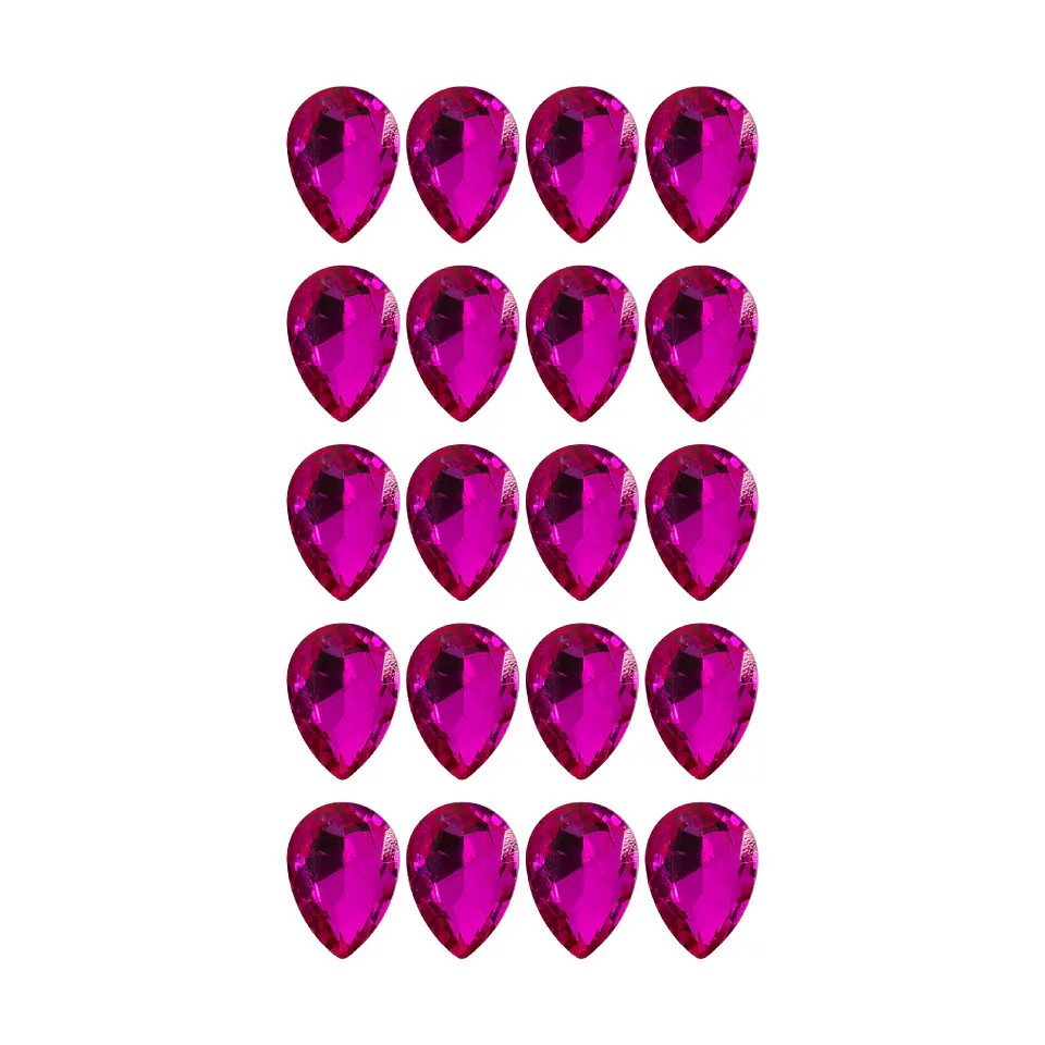 Strass Gota 10x14mm Fucsia 2