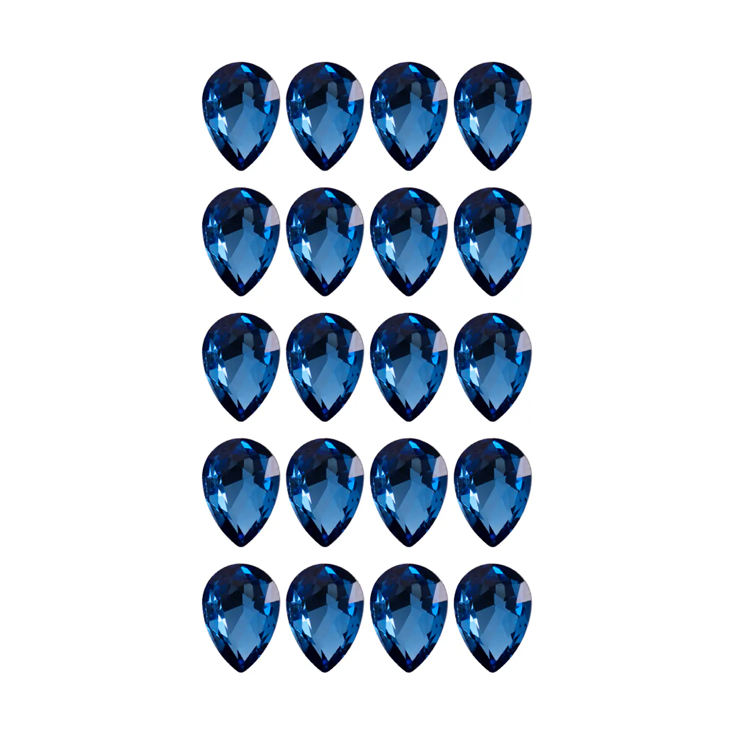 Strass Gota 10x14mm Azul Zafiro 2