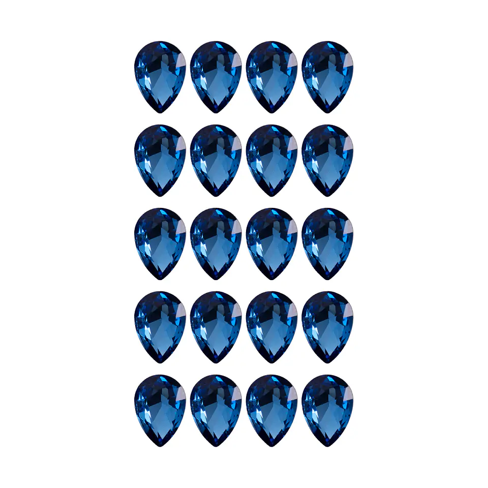 Strass Gota 10x14mm Azul Zafiro 2