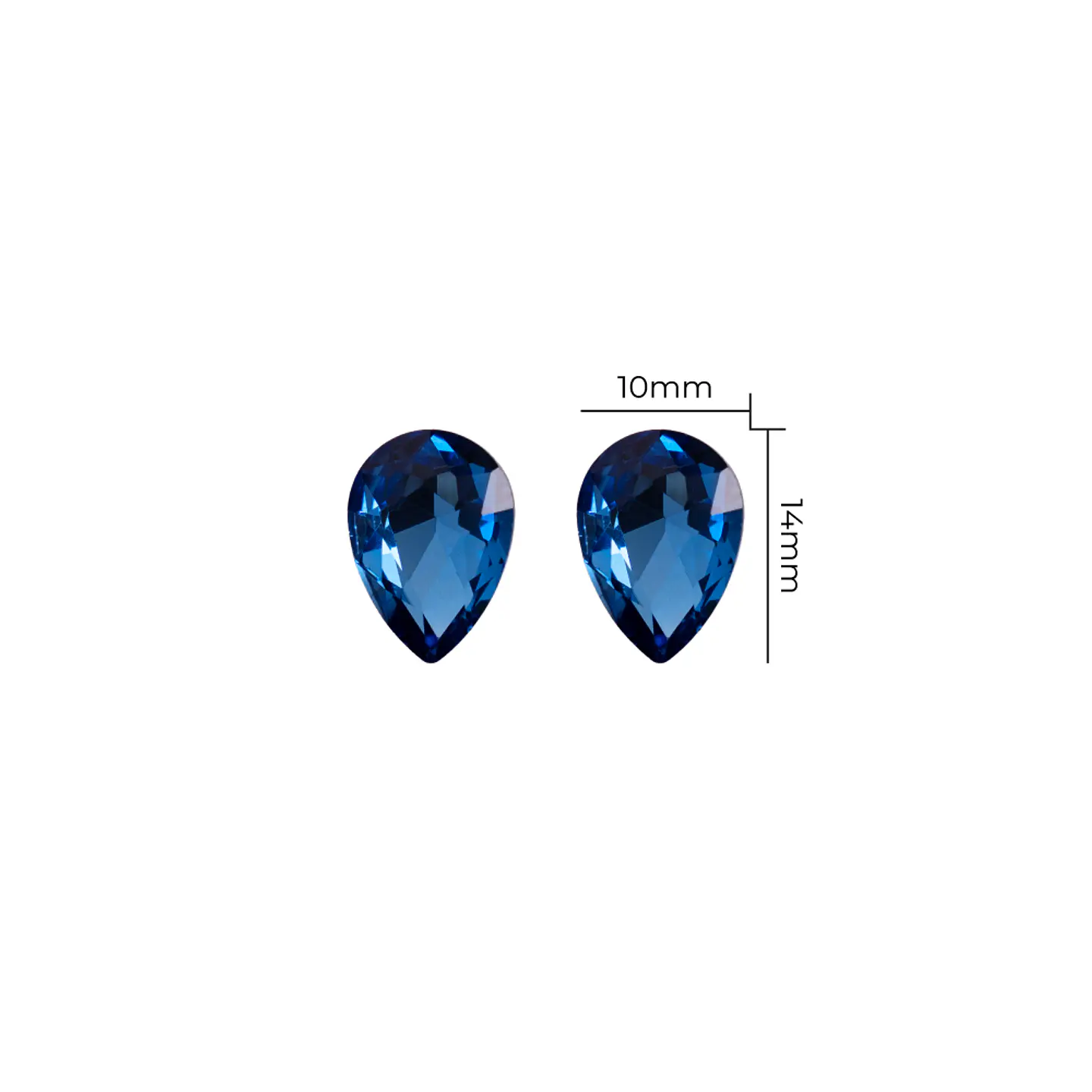 Strass Gota 10x14mm Azul Zafiro 1
