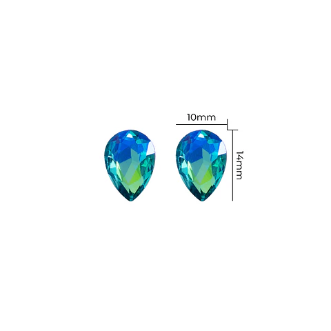 Strass Gota 10x14mm Calipso Tornasolado