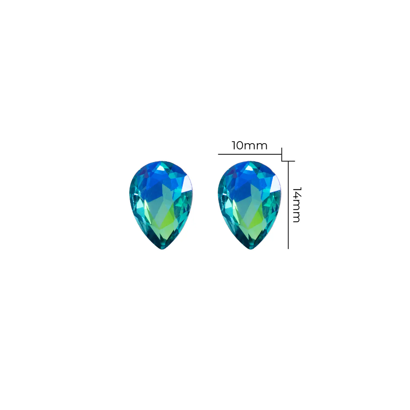 Strass Gota 10x14mm Calipso Tornasolado 1