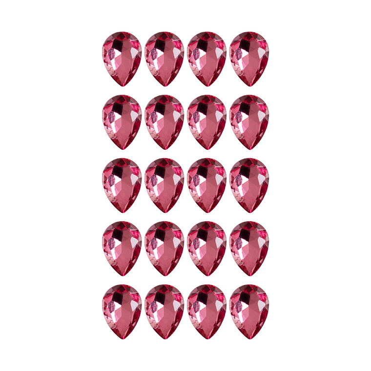 Strass Gota 10x14mm Rosado 2