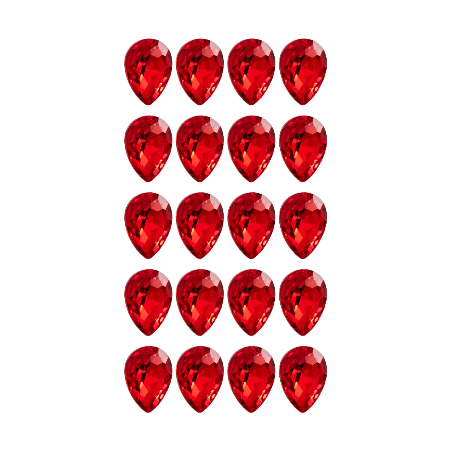 Strass Gota 10x14mm Rojo 2