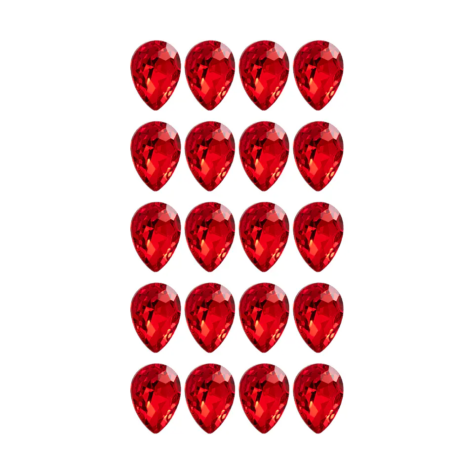Strass Gota 10x14mm Rojo 2