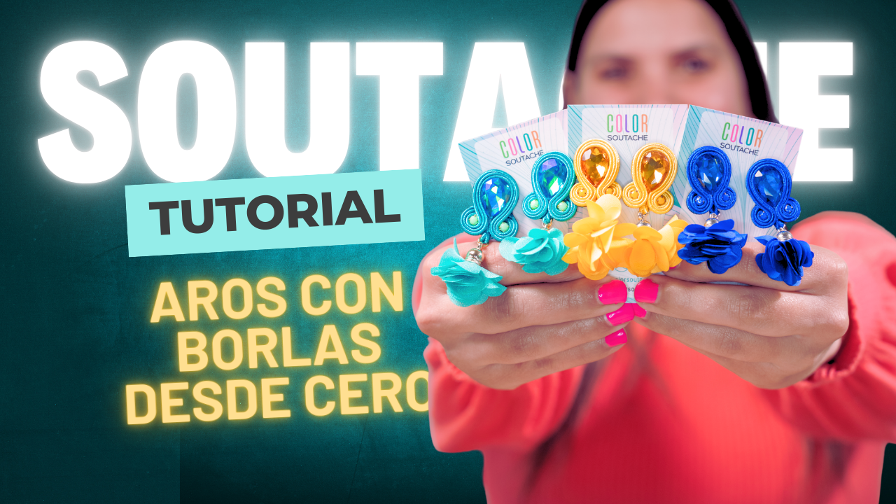 Cómo Hacer Aretes Soutache con Borlas Paso a Paso | Tutorial Fácil