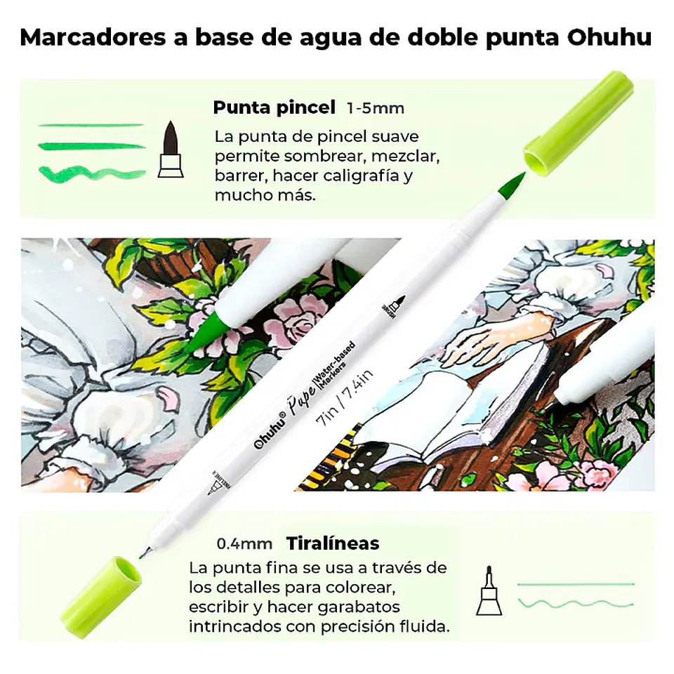 PUPE PAPER FRIENDLY 60 MARCADORES BASE DE AGUA OHUHU 3