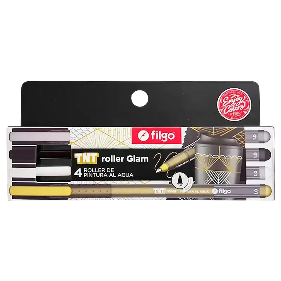 Set 4 colores GLAM - TNT roller - Filgo 1