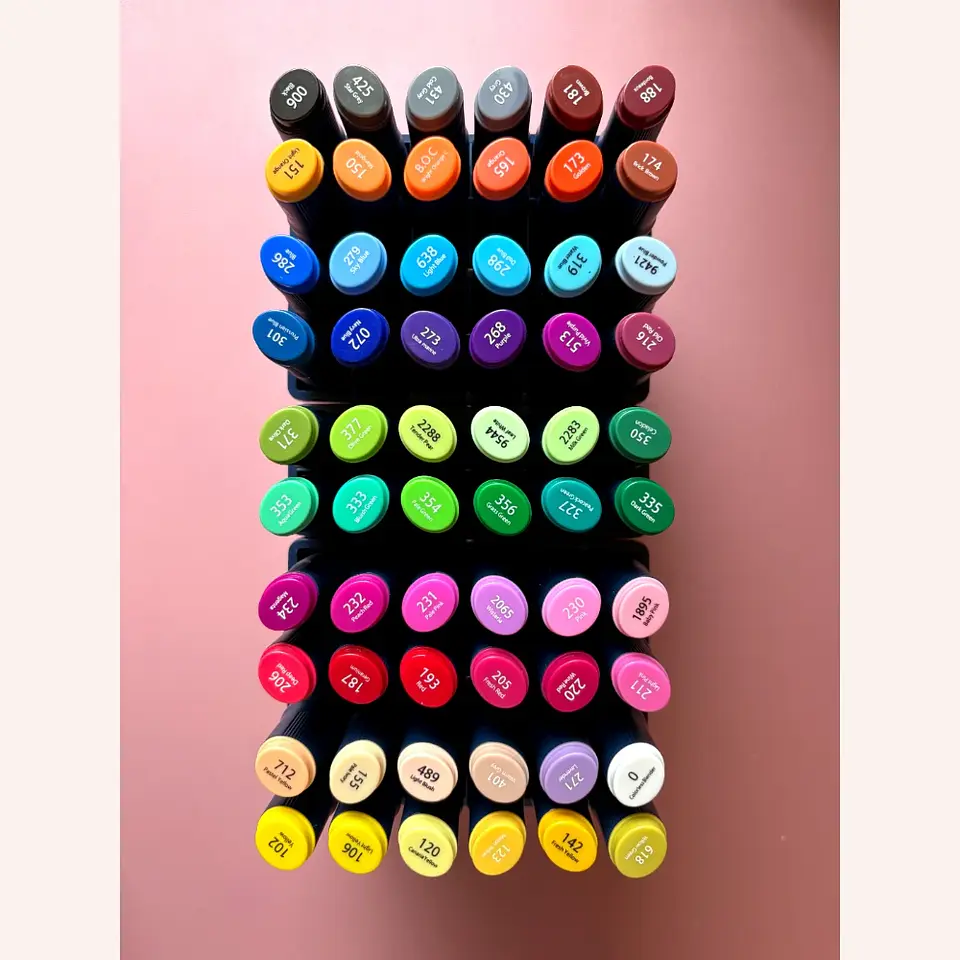 Set 60 marcadores a base de alcohol - Sketch Artist - Mooving 2
