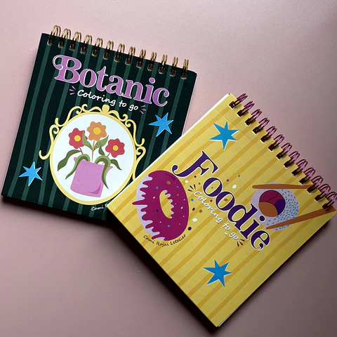Pack Foodie + Botanic - Coloring to go - La Purpurina