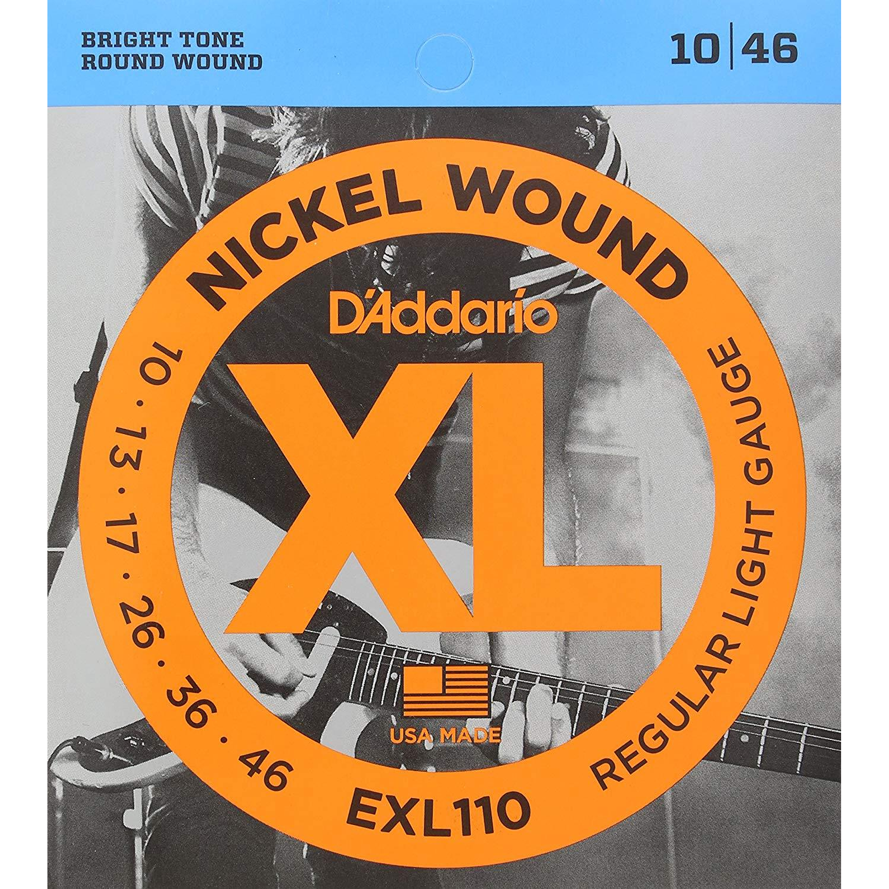 Cuerdas Guitarra Electrica D'Addaro EXL110 Nickel Wound, Regular Light, 10-46