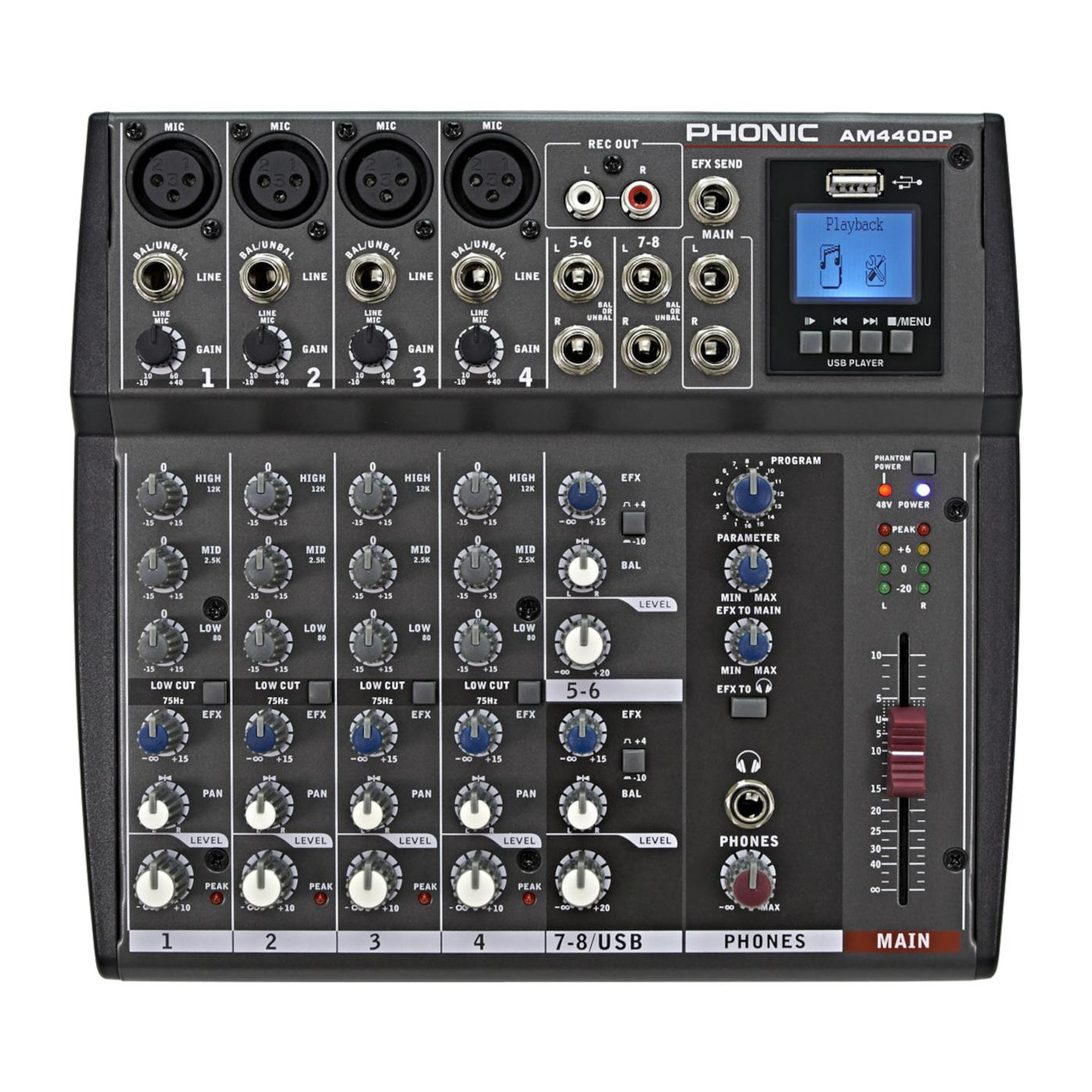Mixer Analogo Phonic AM 440DP