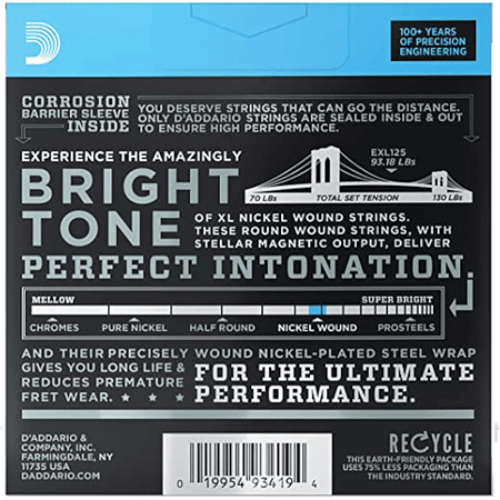 Cuerdas para Guitarra Electrica D'Addario EXL125