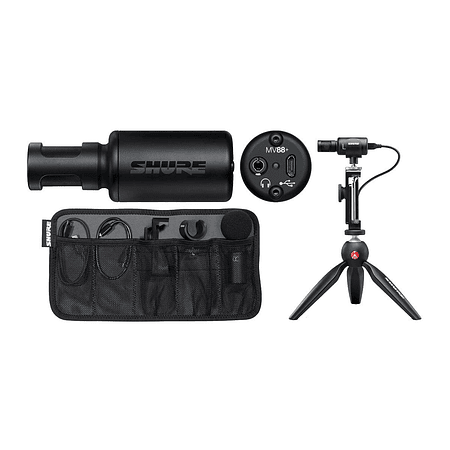 Kit produccion video portatil Shure MV88+SE215-CL Bundle