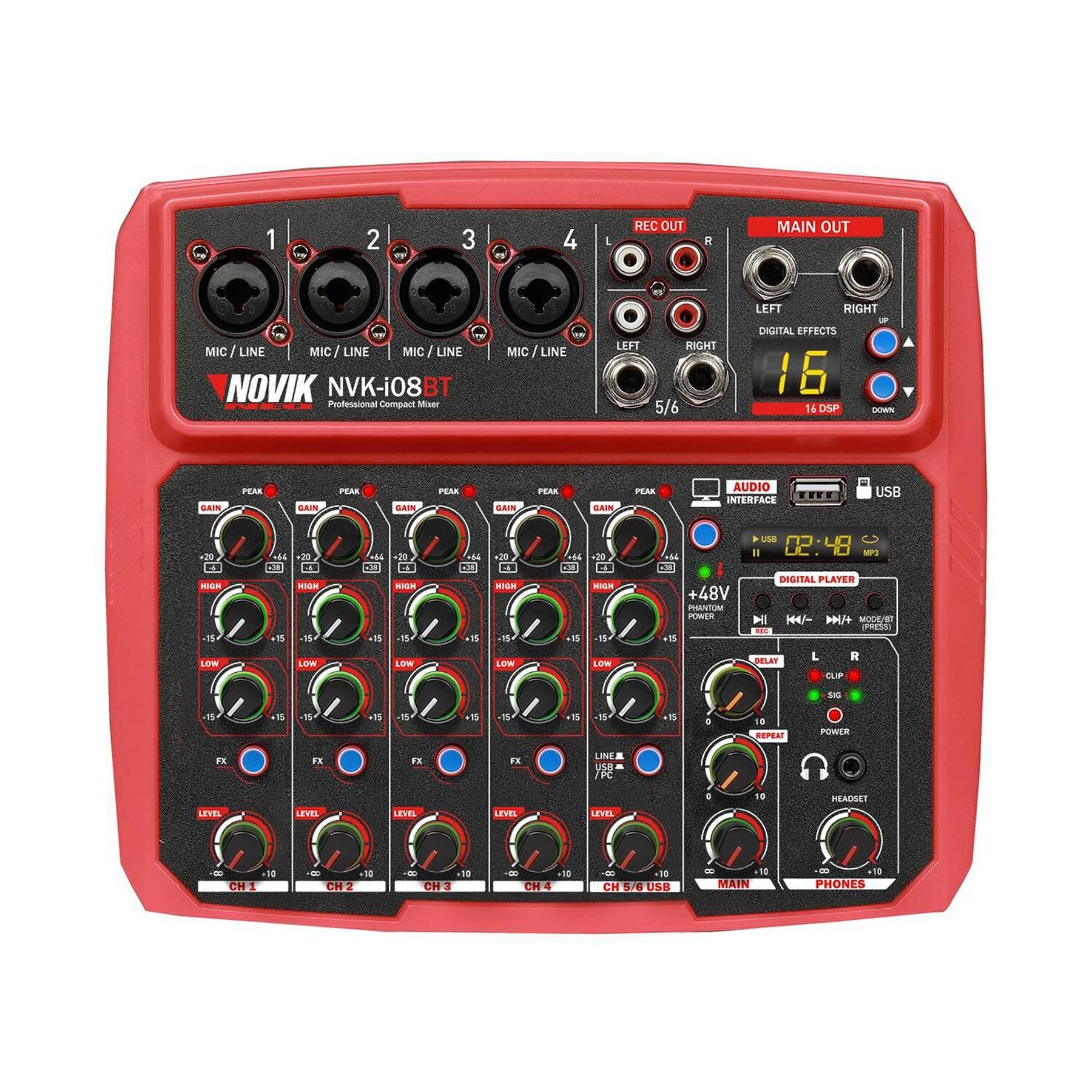 Mixer Analogo Novik NVK-i08BT Red