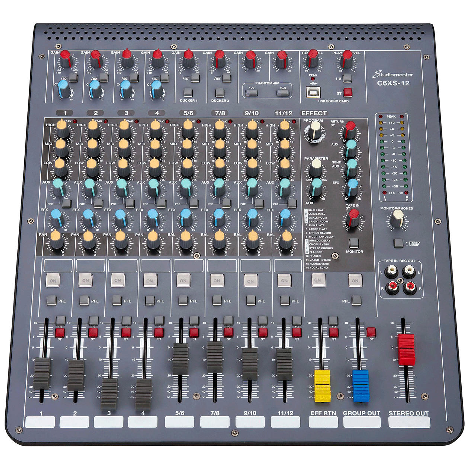 Mixer Analogo 12 Canales Studiomaster C6XS-12