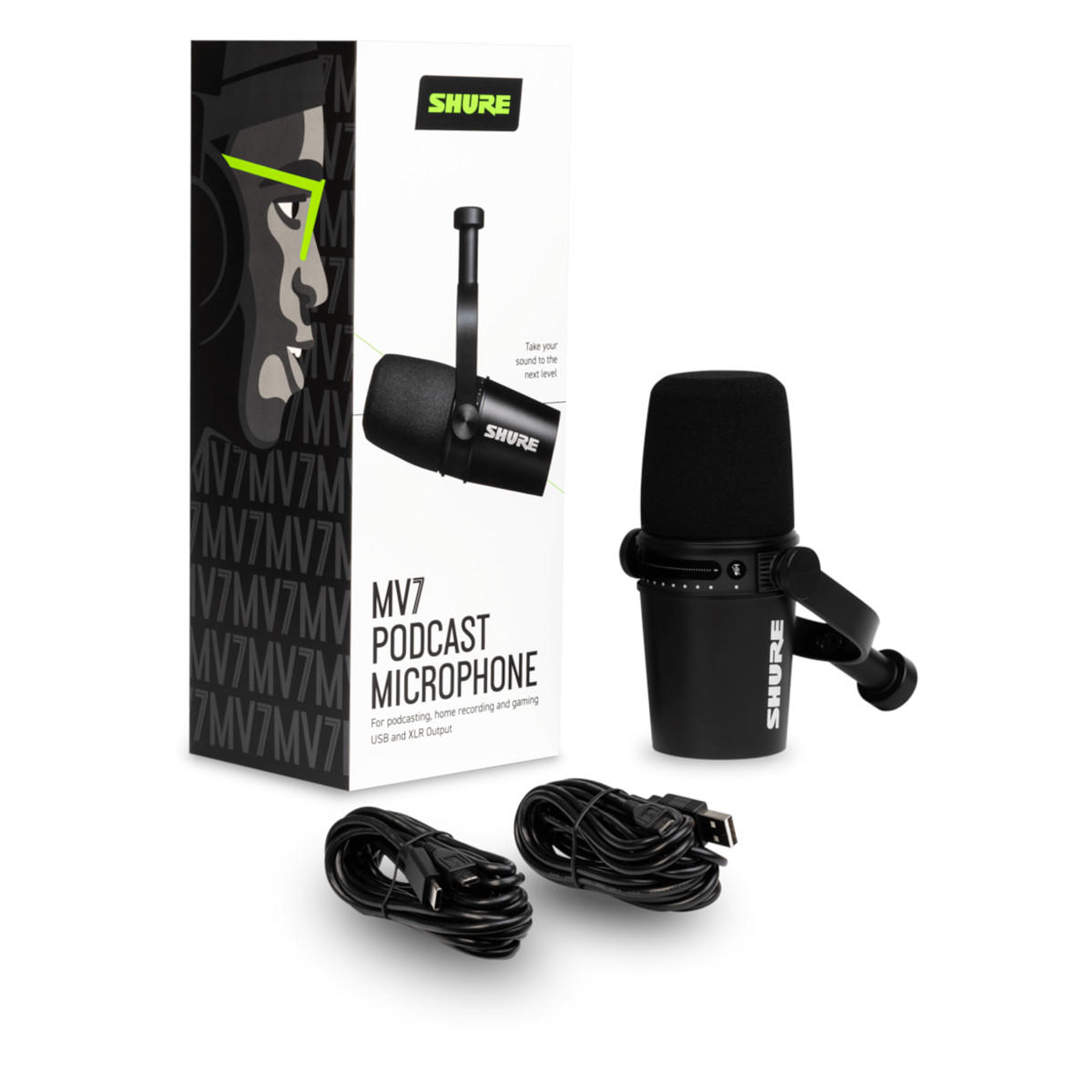 Microfono Condensador XLR-USB Shure MOTIV MV7-K