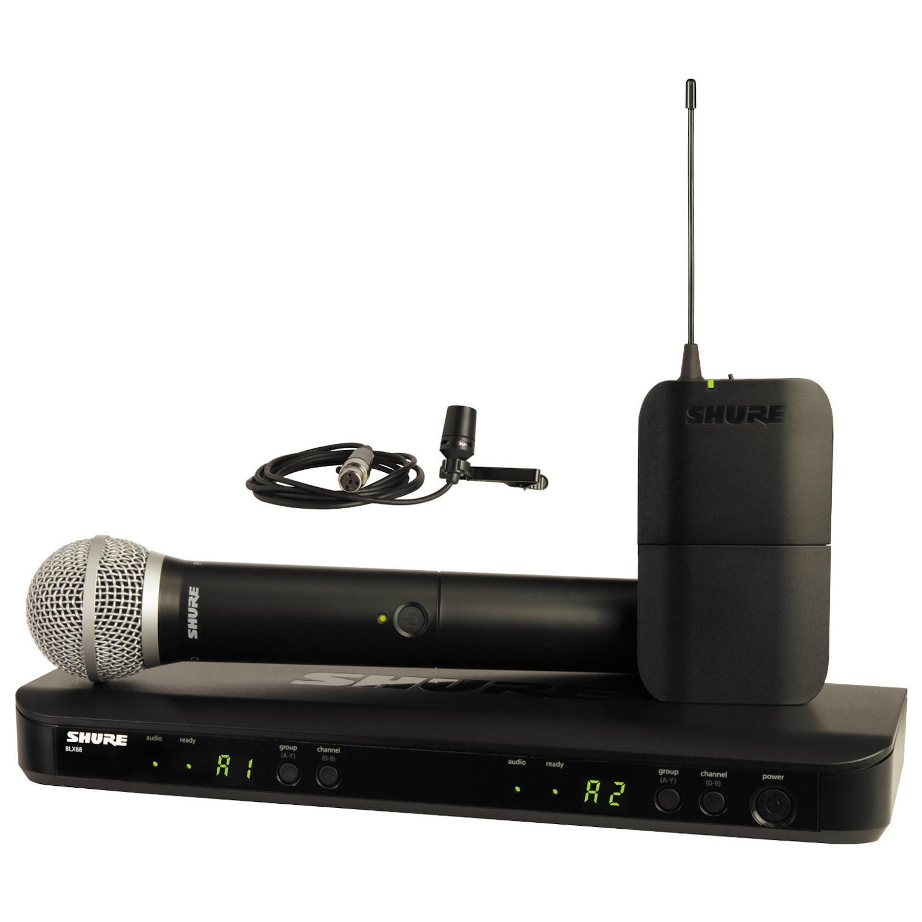 Microfono Inalambrico Mano-Solapa Shure BLX1288/CVL-M15