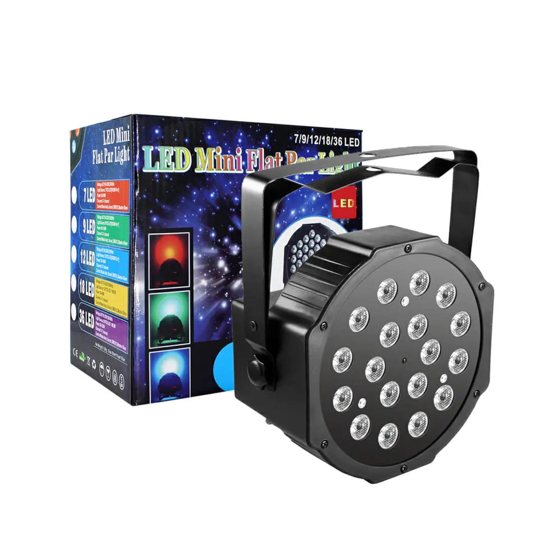 Foco Led RGB Mekse Mini Flat Par Light 18