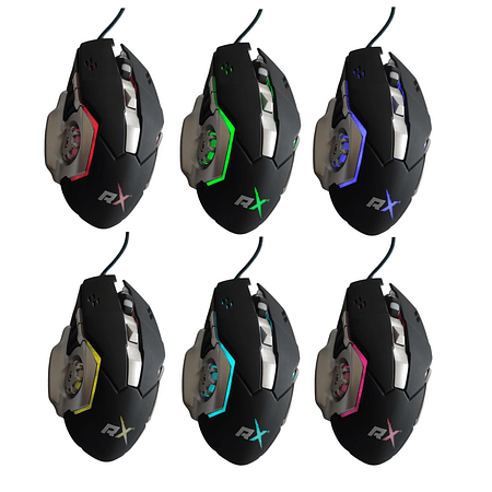 Mouse gamer USB ReptileX RX0005 Colorful Light