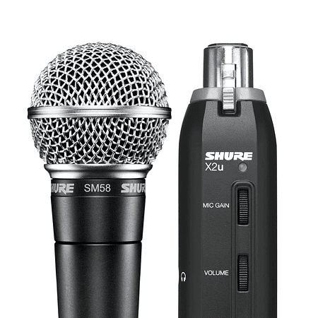 Set microfono vocal con adaptador USB Shure SM58-X2U