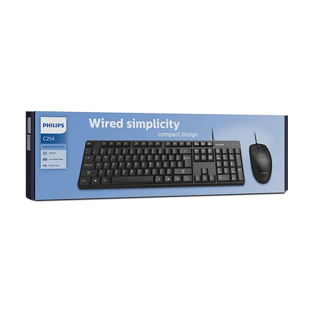 Combo Kit Teclado + Mouse USB Philips C254 (SPT6254 SP)