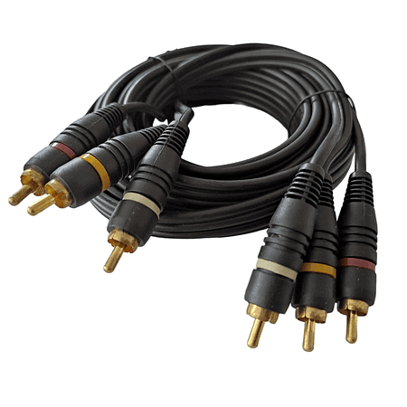 Cable 3 RCA de 3 mts Best America CA-520/10/OFC/BTR