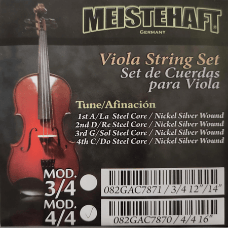 Set de cuerdas para viola 4/4 Meistehaft 082GAC7870