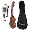 Set completo ukelele soprano Scorpion SCKUK-30S Cafe