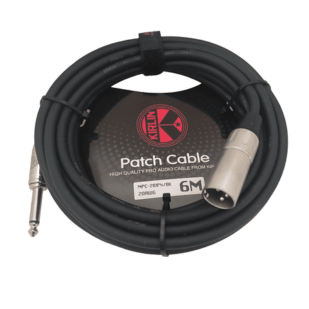 Cable XLR-Plug 6,3mm de 6 mt Kirlin MPC-281PN/BK 6M