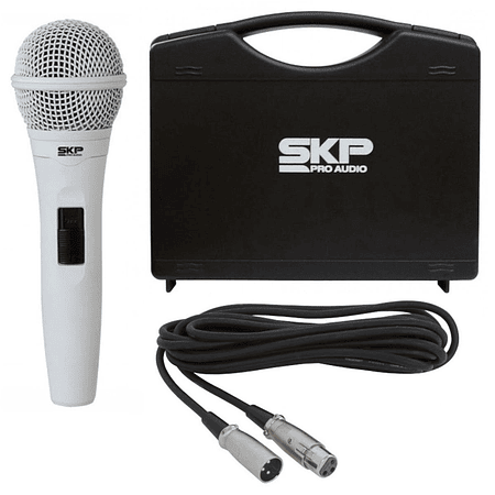 Microfono Vocal Dinamico SKP PRO-92 XLR White