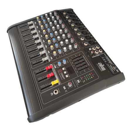 Mixer Amplificado 8 canales AKC KC-808/BN