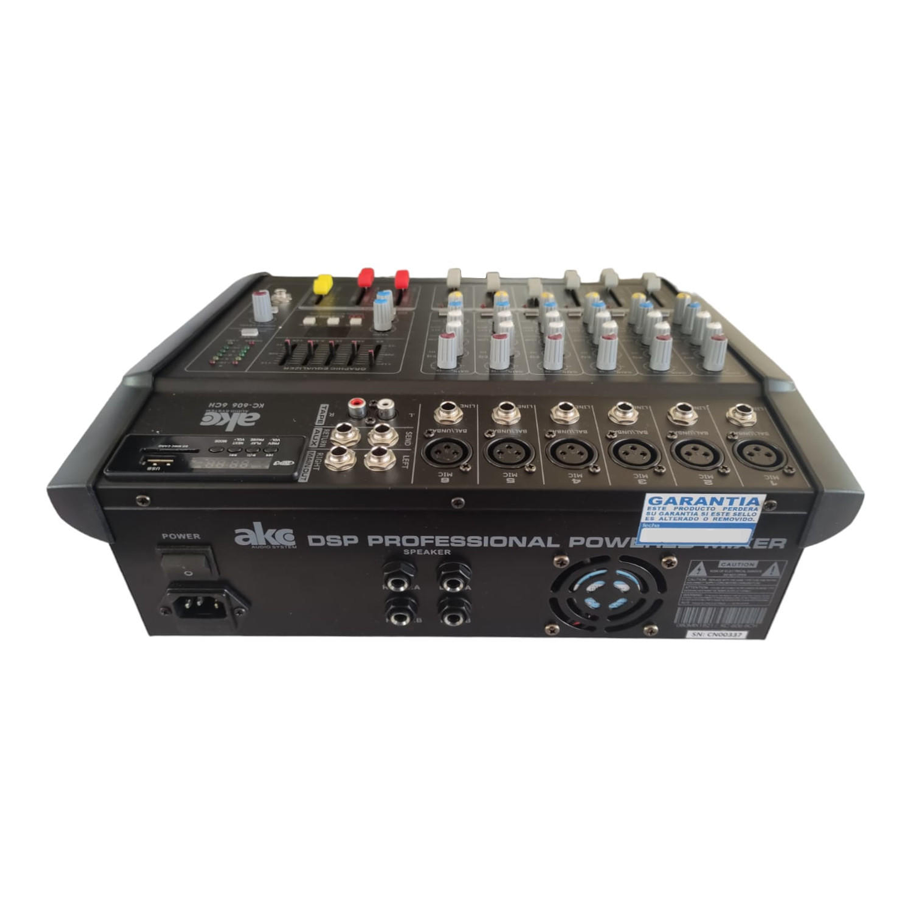 Mixer Amplificado 6 canales AKC KC-606