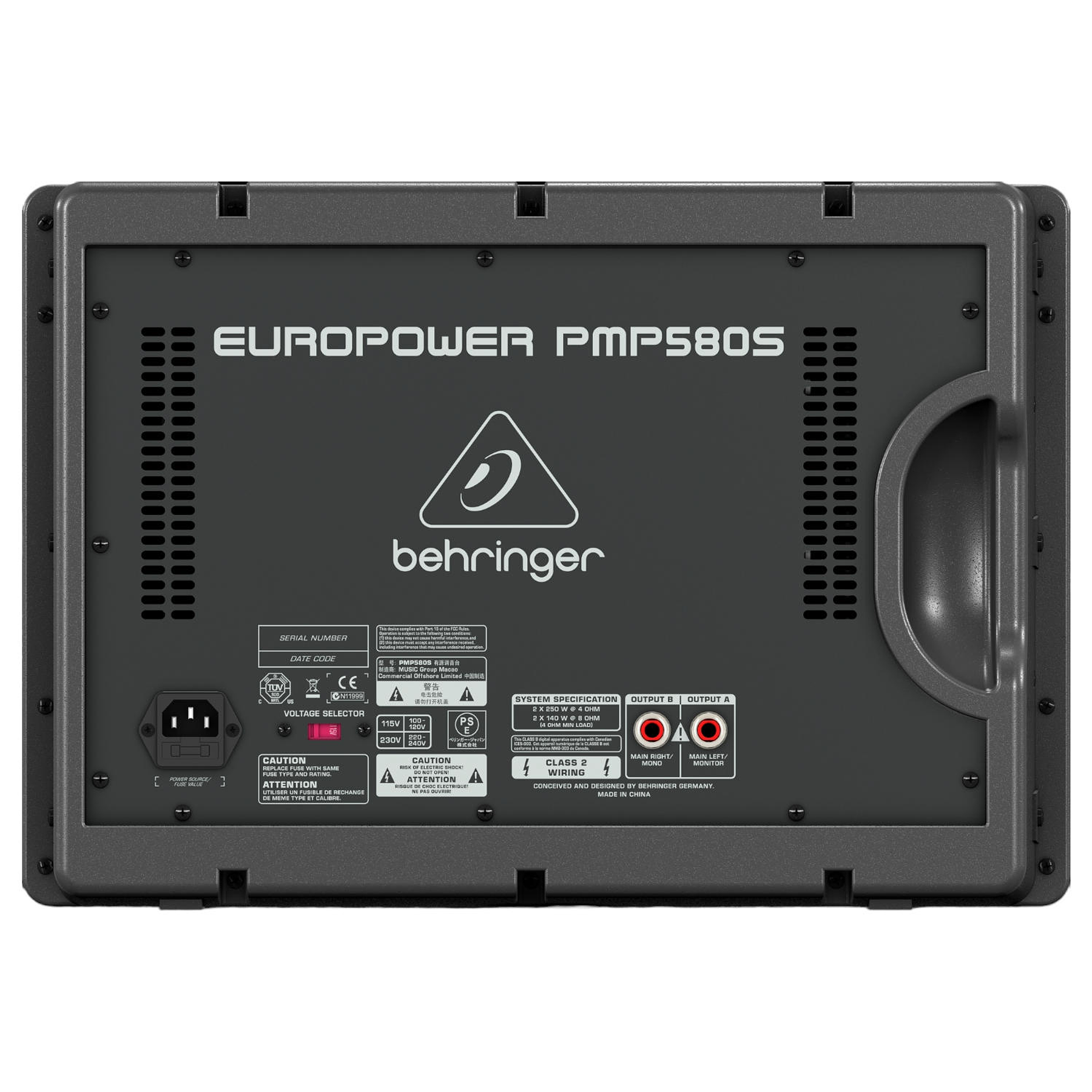 Cabezal Amplificado Behringer EUROPOWER PMP580S