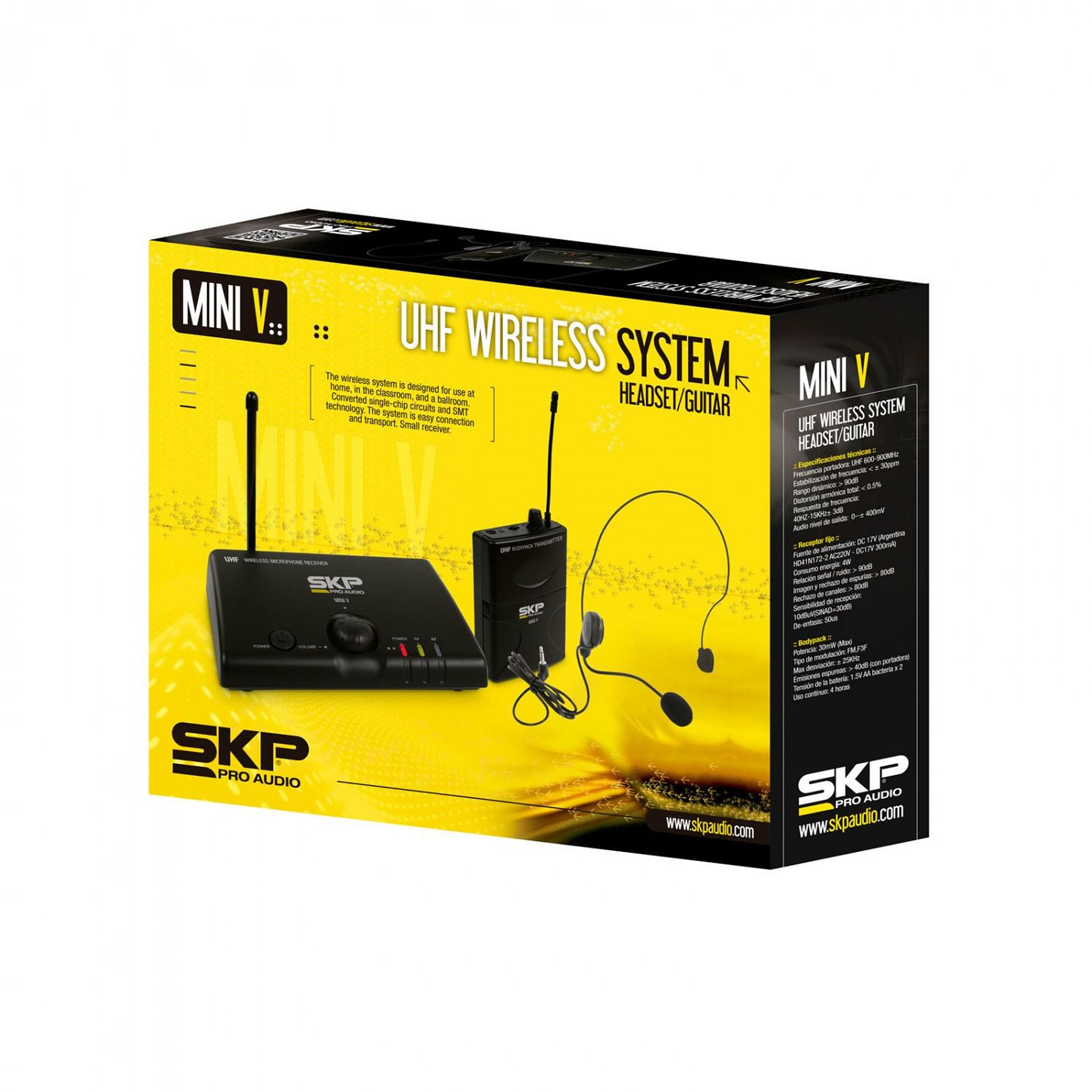 Sistema UHF Inalambrico de Cintillo SKP MINI V