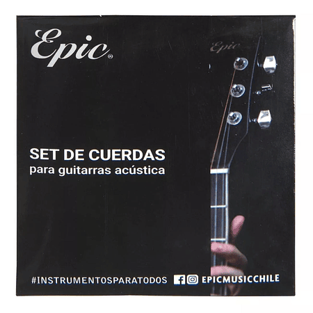 Cuerdas metalicas para guitarra acustica Epic 010-048