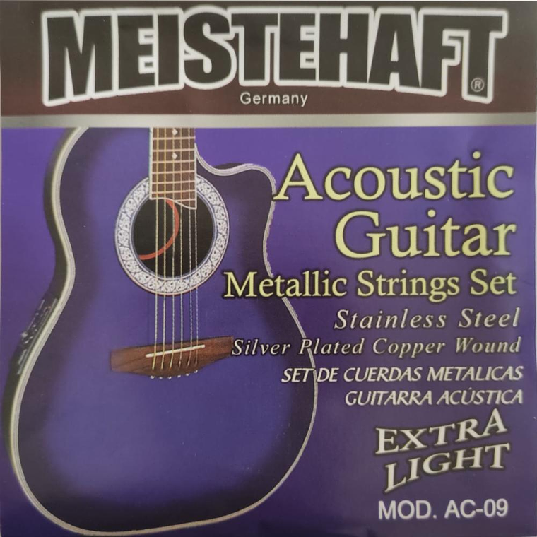Cuerdas metalicas para guitarra acustica Meistehaft AC-09 1
