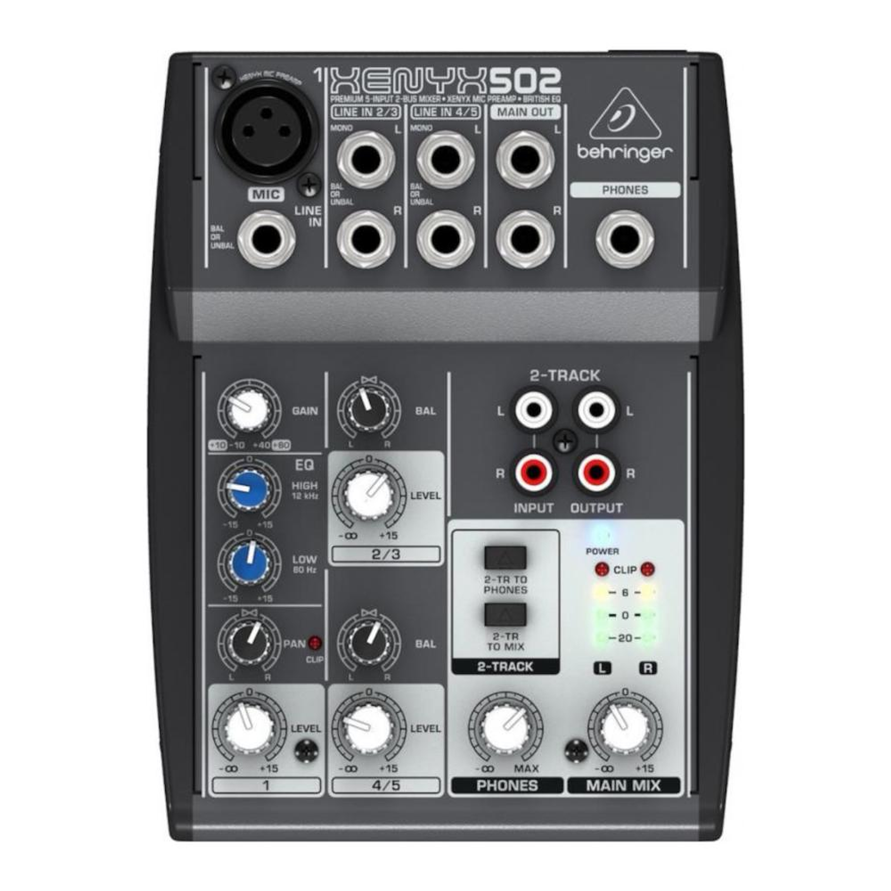 Mixer Analogo de 3 canales Behringer XENYX 502USB