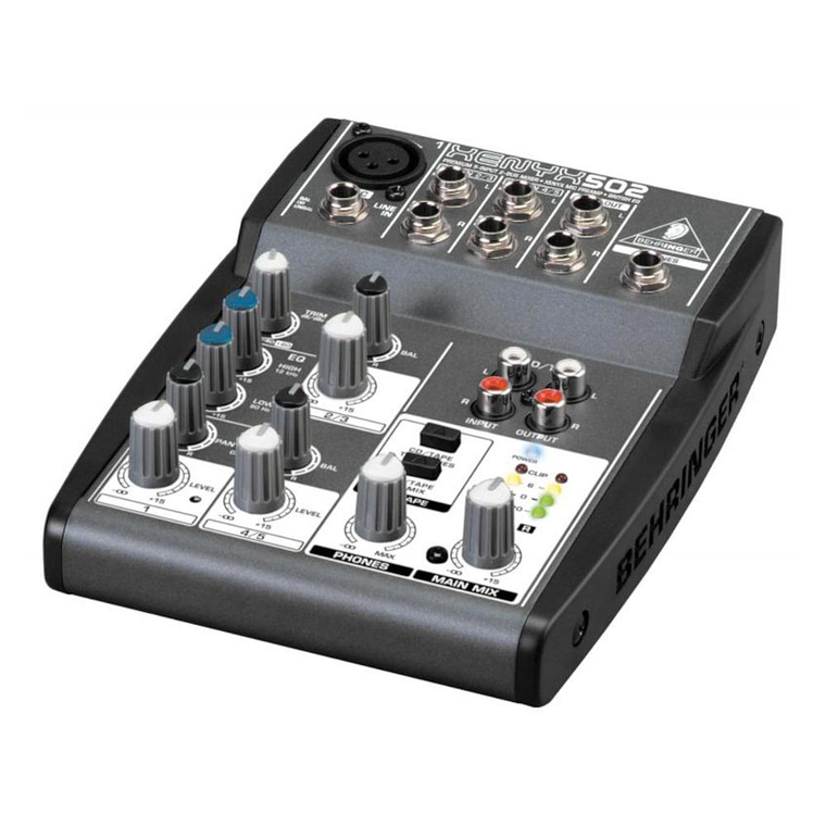 Mixer Analogo de 3 canales Behringer XENYX 502USB 2