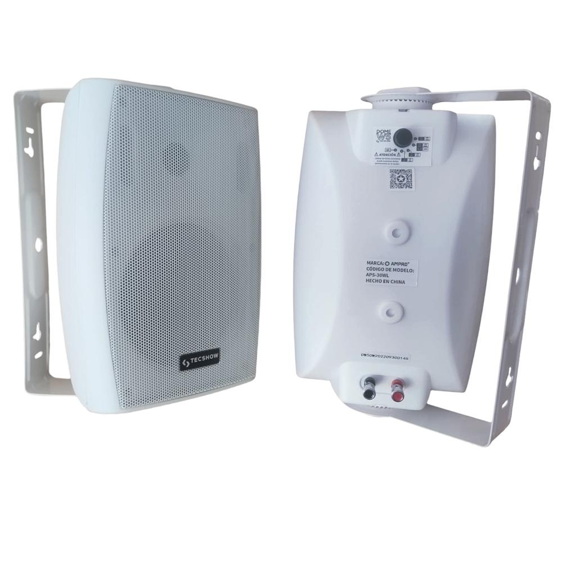 Parlantes Ambientales Tecshow DOME W5 Blanco (par) 2