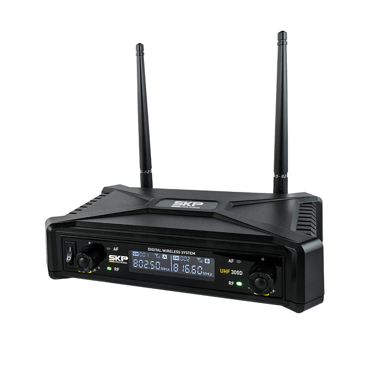 Sistema doble inalambrico de mano SKP UHF-300D 3