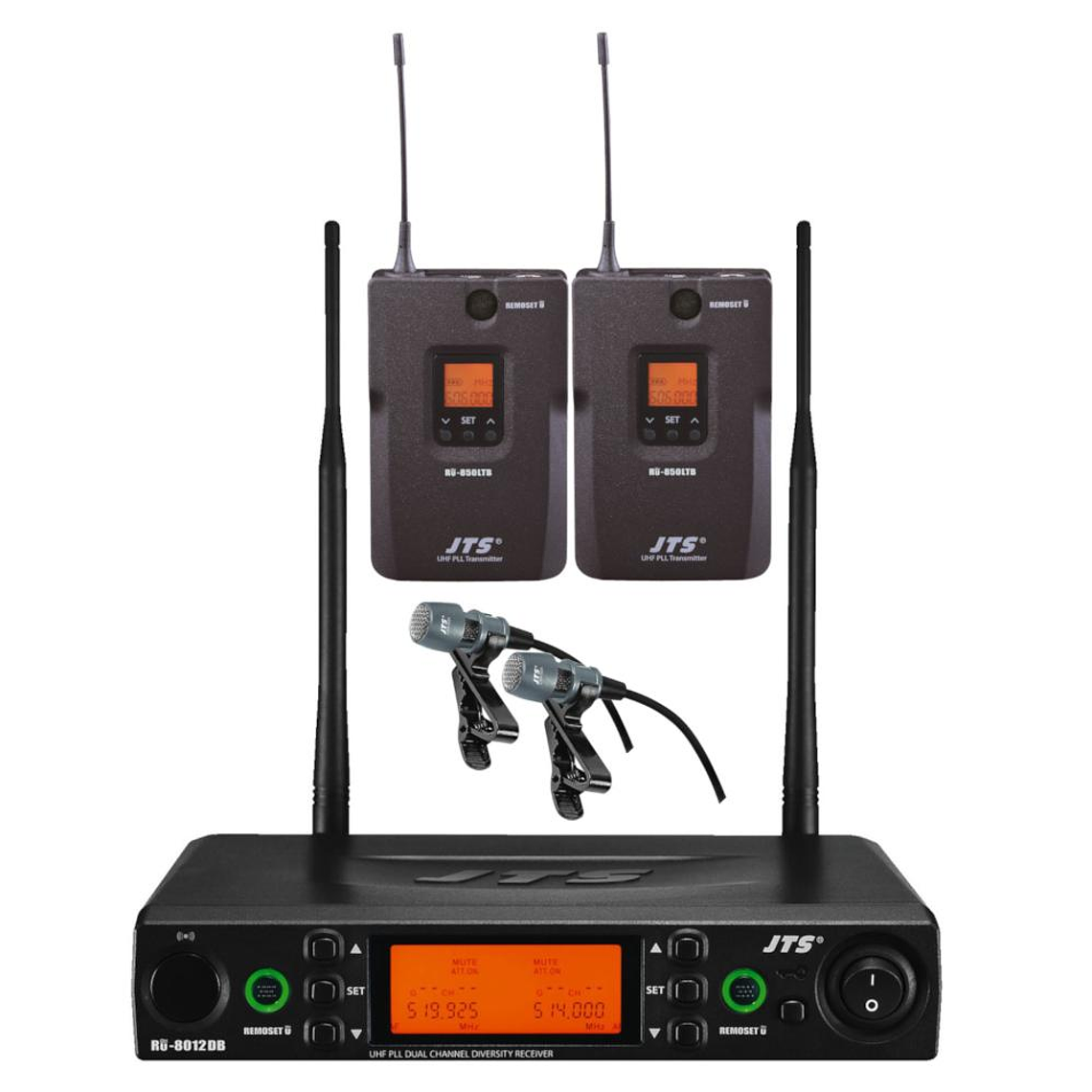 Sistema Dual Solapa JTS RU-8012DB/RU-850LTB+CM501 1